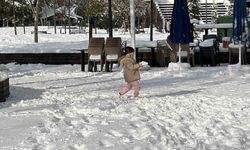Karın yağışına en çok çocuklar sevindi