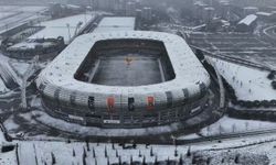 Karla kaplanan Başakşehir havadan görüntülendi