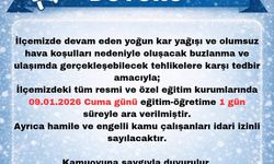 Karlıova'da eğitime 1 gün ara verildi
