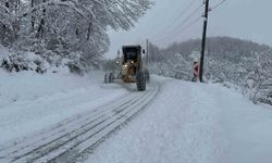 Kavak'ta karla mücadele