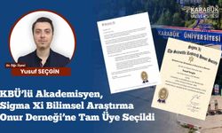 KBÜ'lü akademisyen Sigma Xi'ye kabul edildi