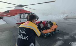 KOAH hastası ambulans helikopterle hastaneye sevk edildi
