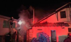 Mermer fabrikasında yangın çıktı