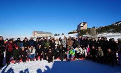 Palandöken'i bu kez gazeteciler şenlendirdi