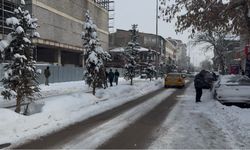 Patnos'ta kar yağışı yeniden etkisini gösterdi