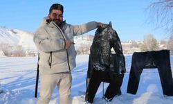Sibirya soğukları Sivas'ı dondurdu, çamaşırlar kaskatı kesildi