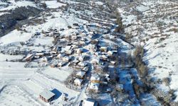 Tarihi ilçede kış güzelliği