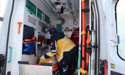 Yolu kapalı köyde rahatsızlanan anne ve bebeği ambulans helikopterle kurtarıldı