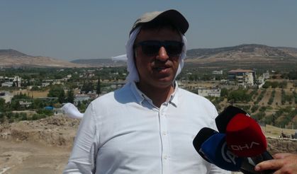 Kilis'teki Oylum Höyük'te, sıcak havaya rağmen kazı çalışmaları sürüyor