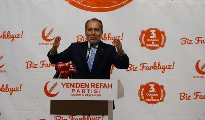 Çorum- Fatih Erbakan: İktidarın yapacağı en büyük iyilik, vatandaşın önüne erken seçim sandığını koymak /Video eklendi