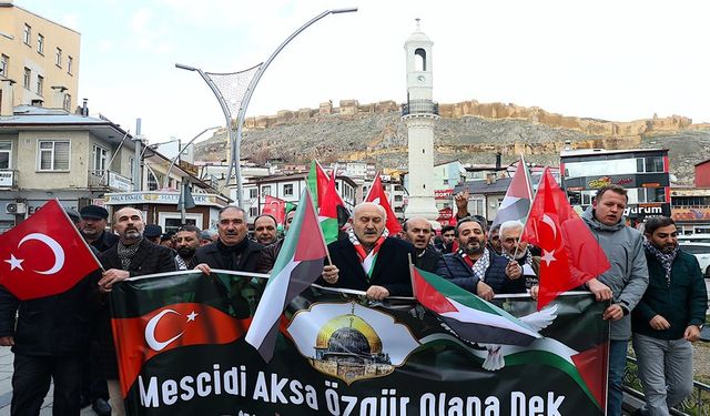 Bayburt'ta İsrail'in Gazze'ye Yönelik Saldırıları Protesto Edildi