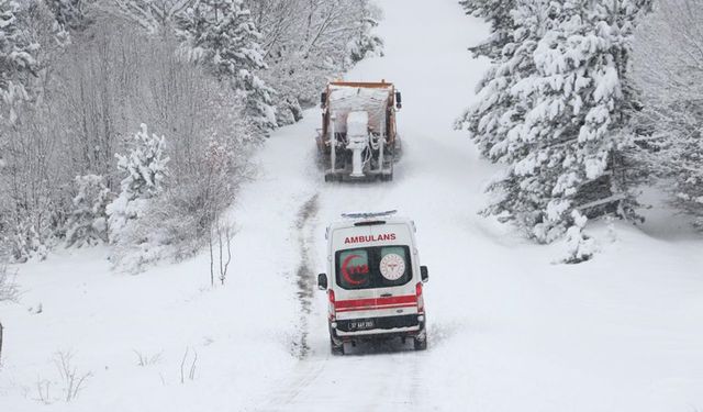 Artvin'de Kar Nedeniyle Köyde Mahsur Kalan Hastaya 2 Saatlik Çalışmayla Ulaşıldı