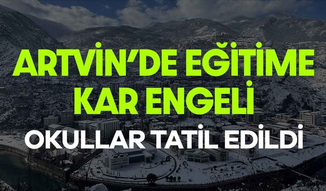 Valilik Duyurdu! Artvin’de Okullara Kar Tatili