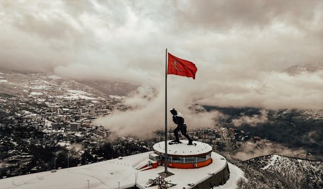 Artvin’in Kartpostallık Kar Manzaraları Havadan Görüntülendi