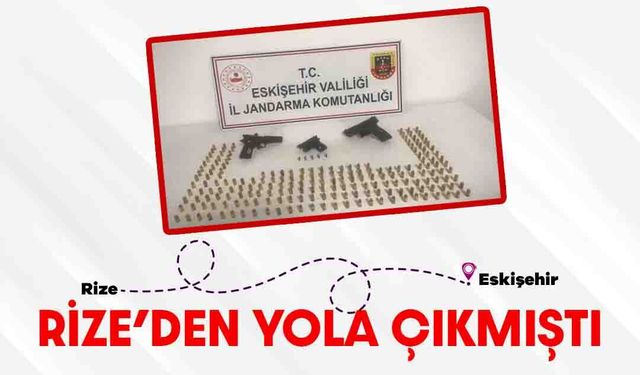 Rize’den Eskişehir’e Getirilen Kaçak Silahlar ve Mermiler Ele Geçirildi