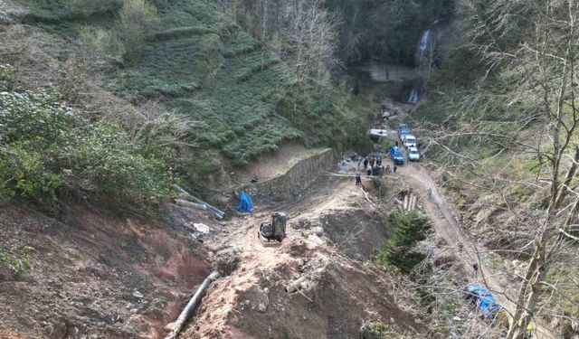 Trabzon’da 3 işçiye mezar olan ishale hattı sahası havadan görüntülendi
