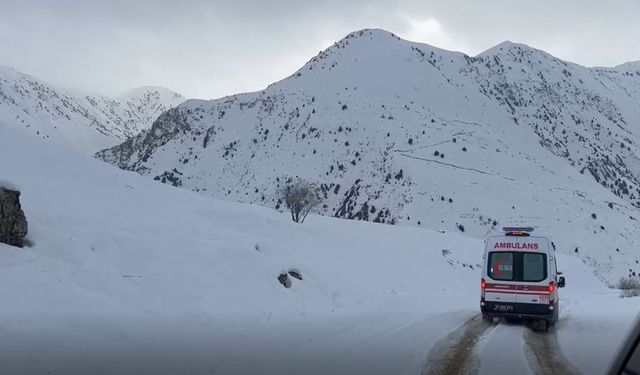 Hakkari'de köyde mahsur kalan 70 yaşındaki hasta kurtarıldı