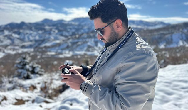 Tunceli beyaza büründü; güzel manzaralar dron kamerasında