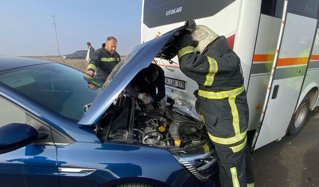 Tekirdağ'da siste zincirleme kaza: 7 yaralı