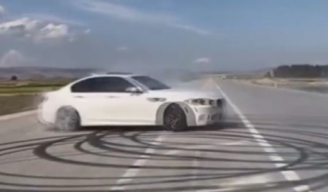Drift atan sürücüye 34 bin 880 TL ceza