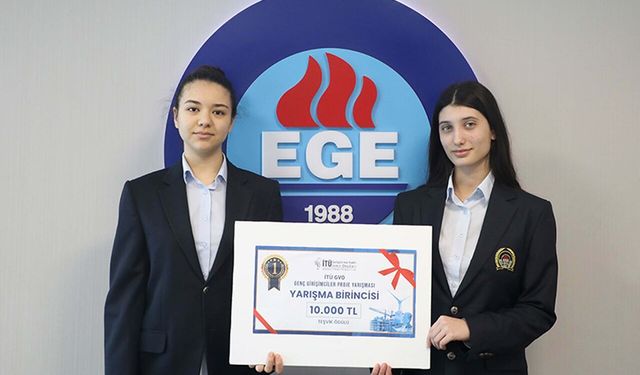 Özel Ege Lisesi, Genç Girişimciler Proje Yarışması'nda birincilik elde etti