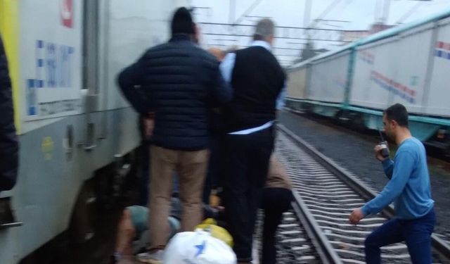 Tekirdağ’da tren ile peron arasına sıkışan kadın yaralandı