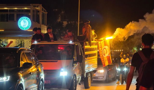 Hatay'da Galatasaraylı taraftarlar şampiyonluğu coşkuyla kutladı