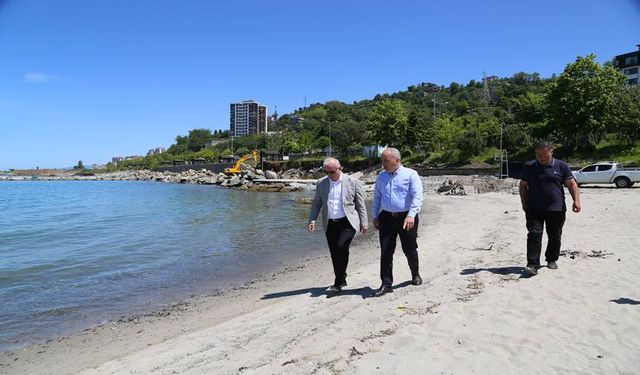 Rize Belediyesi Alipaşa Halk Plajı Haziran Sonunda Tamamlanıyor