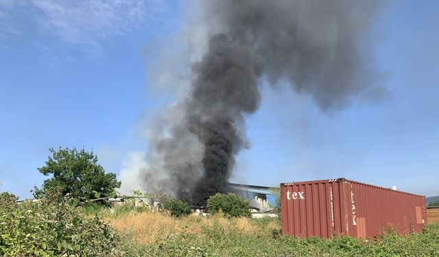 Kocaeli’de geri dönüşüm tesisinde yangın (2)
