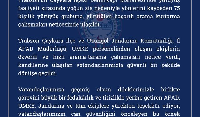 Yaylada sisten yolunu kaybeden guruba ulaşıldı (2)