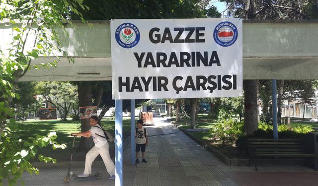 Eğitim Bir-Sen'den Gazze İçin yardım kermesi