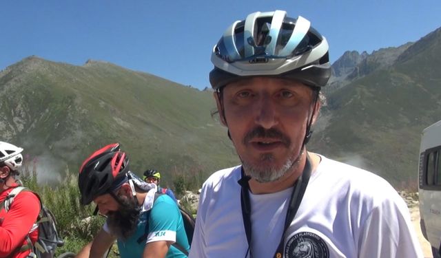 Kaçkar Dağı eteklerinde pedal çevirdiler