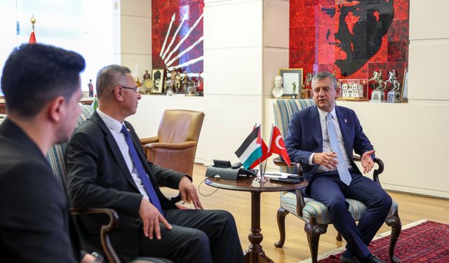 Özgür Özel, Filistin Büyükelçisi Mustafa'yı kabul etti