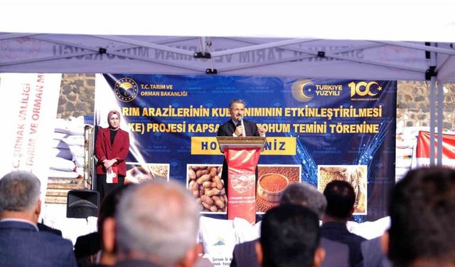 İdil’de 107 ton kırmızı mercimek tohumu dağıtıldı