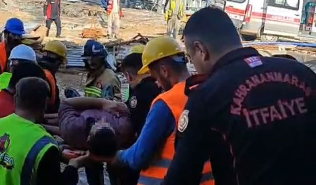 Kahramanmaraş’ta inşaatta iskele çöktü: 1 yaralı