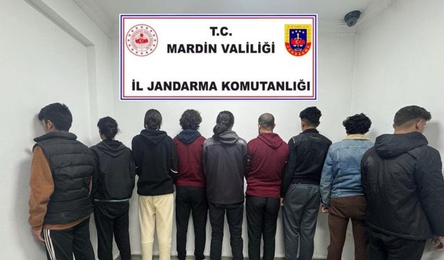 Mardin’de 9 düzensiz göçmen yakalandı