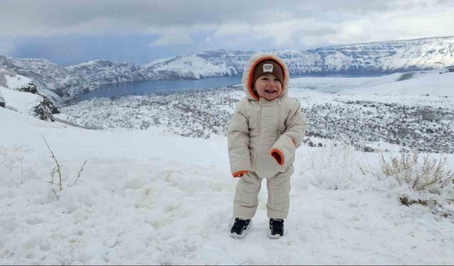 Nemrut Kalderası beyaz gelinliğini giydi