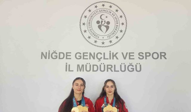 Şampiyon kardeşler Niğde’ye madalyalarla döndü
