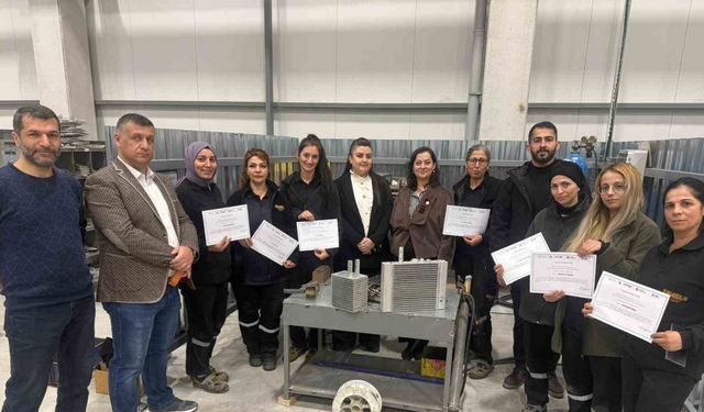 Sanayide kadın gücü: Çorum’da 15 kadın kaynakçı sertifikalarını aldı
