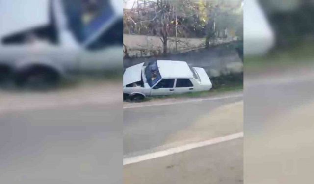 Sinop’ta otomobil su kanalına düştü: 1 yaralı