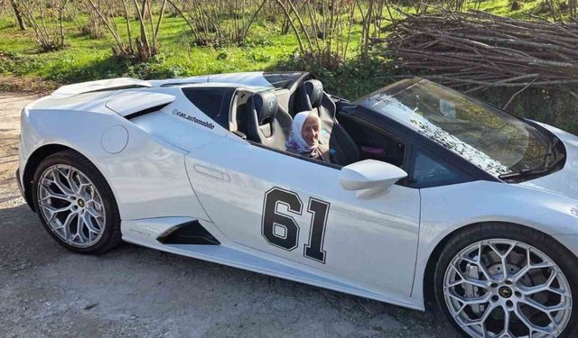 Trabzon’a Lamborghini ile geldi, köy yollarında ilgi odağı oldu