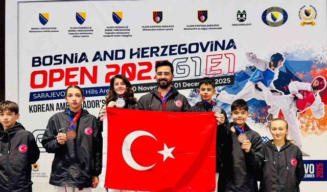 Aliağalı taekwondocular Saraybosna’dan madalyalarla döndü