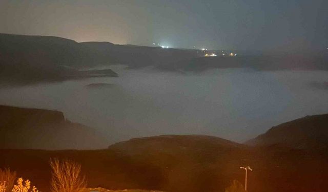 Batman’da Dicle Nehri üzerinde sis denizi