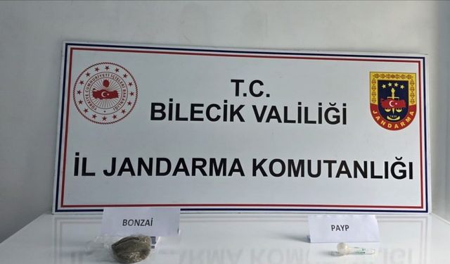 Bilecik’te jandarmanın şüphe üzerine durdurduğu araçtan uyuşturucu çıktı