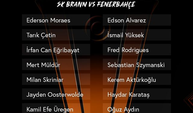 Fenerbahçe’nin Brann maçı kamp kadrosu belli oldu