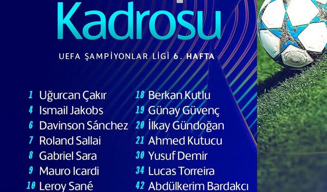 Galatasaray’ın, Monaco maçı kamp kadrosu belli oldu