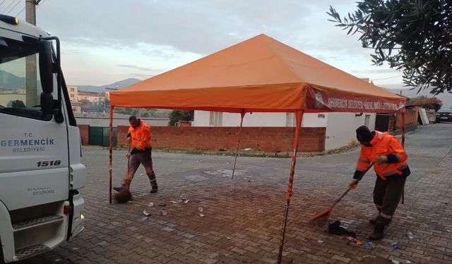 Germencik’te temizlik çalışmaları devam ediyor
