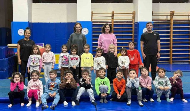 Muğla’da Anasınıfı öğrencileri cimnastikle spora ilk adım dedi