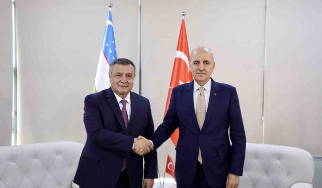 TBMM Başkanı Kurtulmuş, Özbekistan Ali Meclisi Yasama Meclisi Başkanı İsmailov ile bir araya geldi