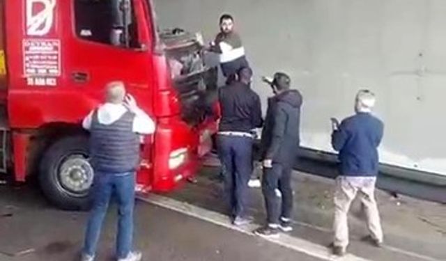 TEM’de korkunç kaza: Kendi kullandığı tırın altında can verdi
